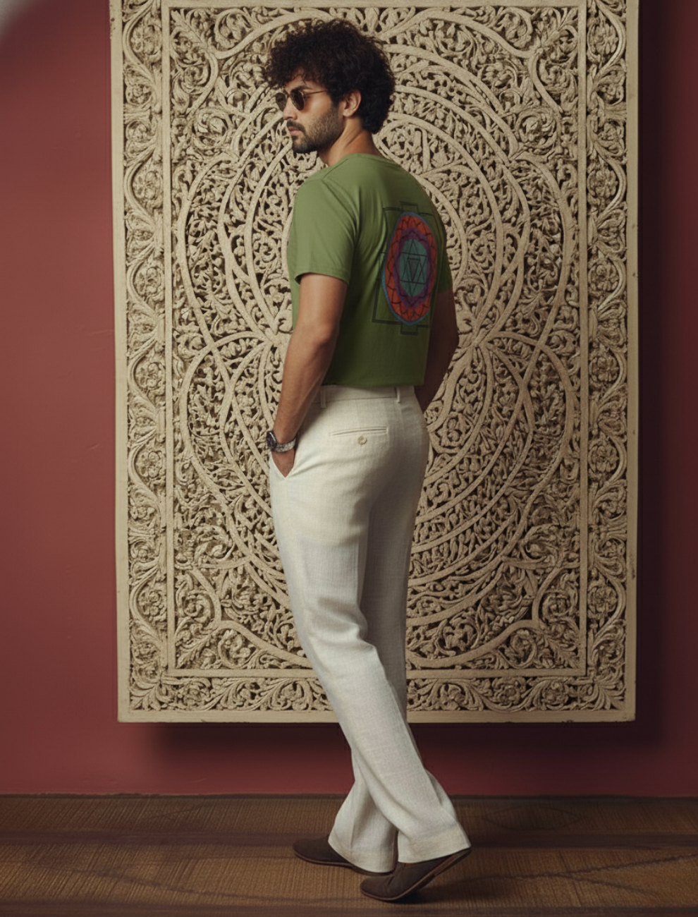 Bhuwaneshwari Yantra Men’s T-Shirt – Divine Expansion & Shakti Energy | Upadesham