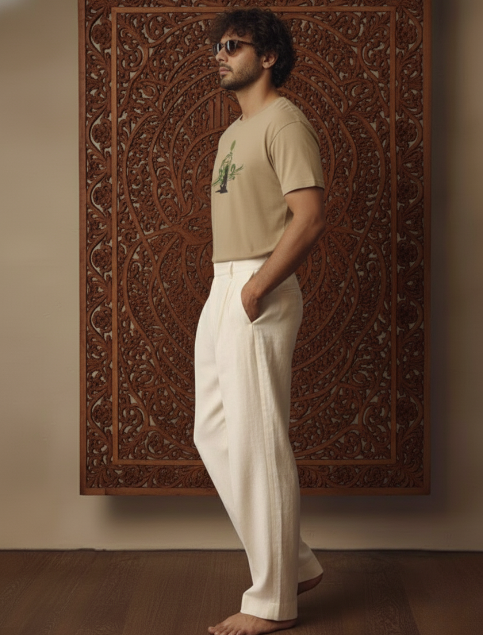 Meditative Energy Gold Finish T-Shirt  Upadesham