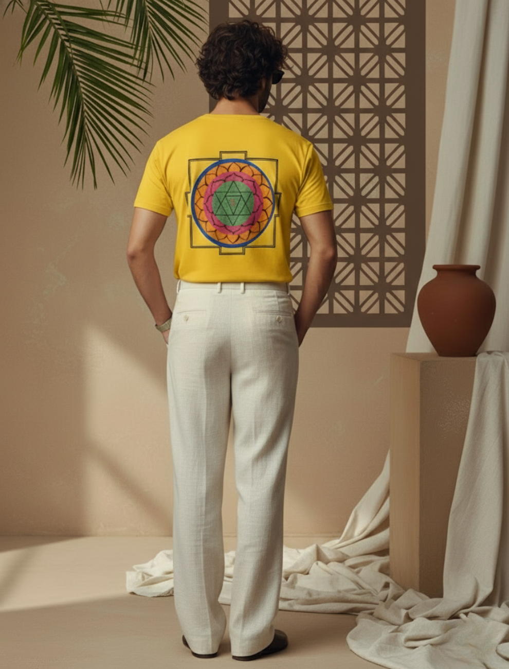 Bhuwaneshwari Yantra Men’s T-Shirt – Divine Expansion & Shakti Energy | Upadesham