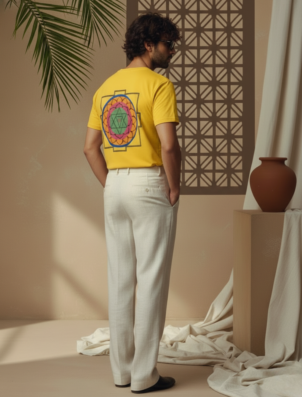 Bhuwaneshwari Yantra Men’s T-Shirt – Divine Expansion & Shakti Energy | Upadesham