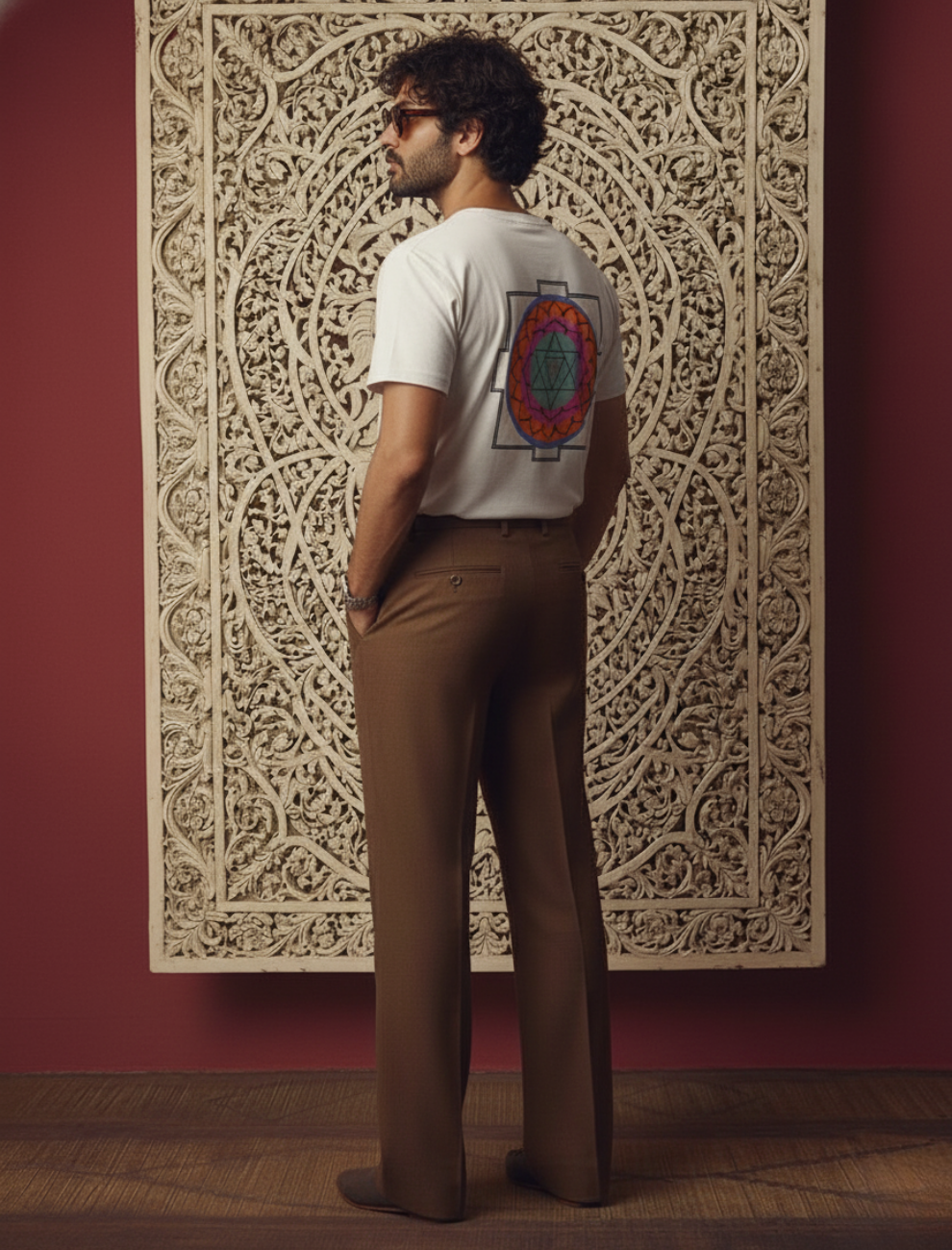 Bhuwaneshwari Yantra Men’s T-Shirt – Divine Expansion & Shakti Energy | Upadesham