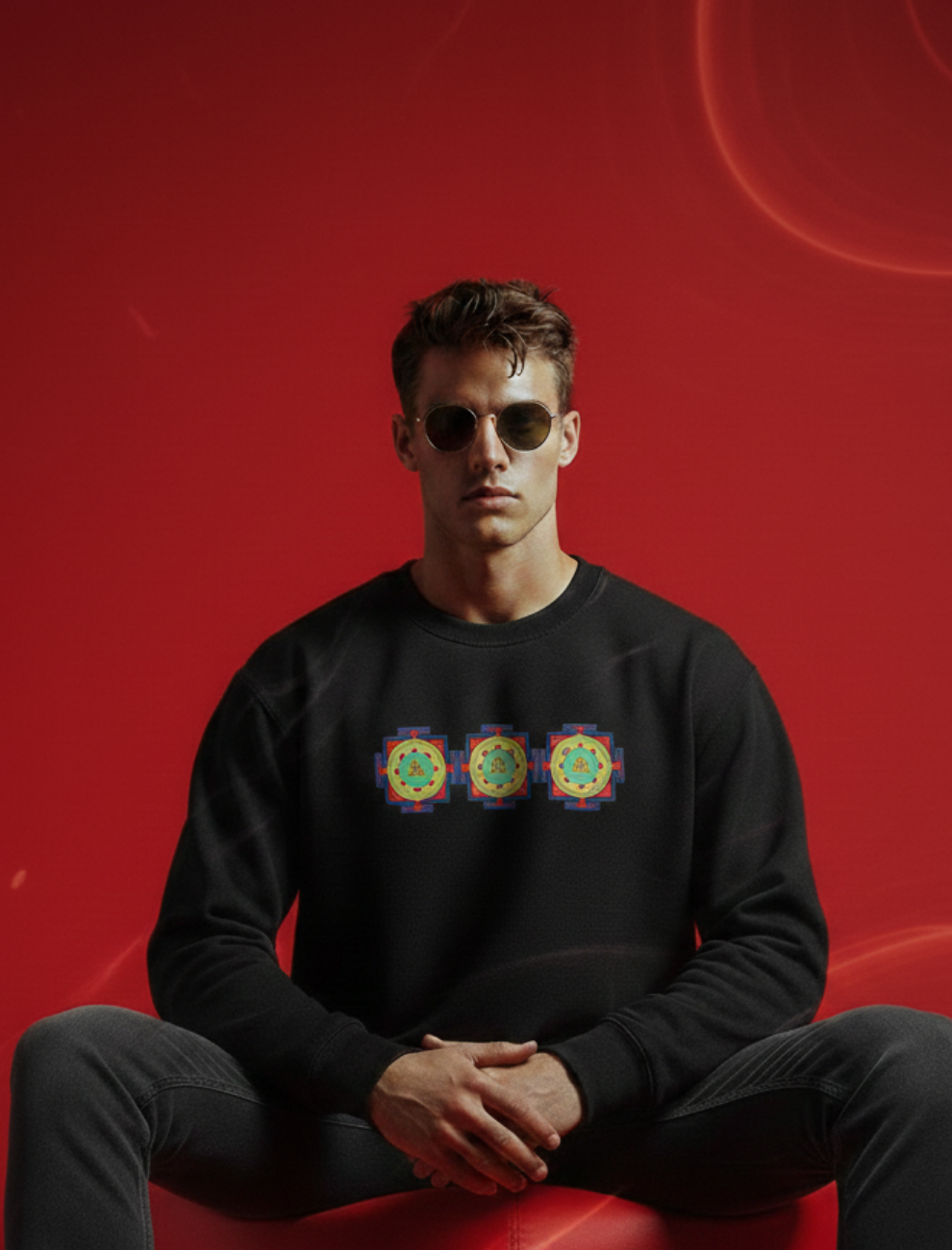 Trinity Yantra Terry Sweatshirt – Balance & Inner Power