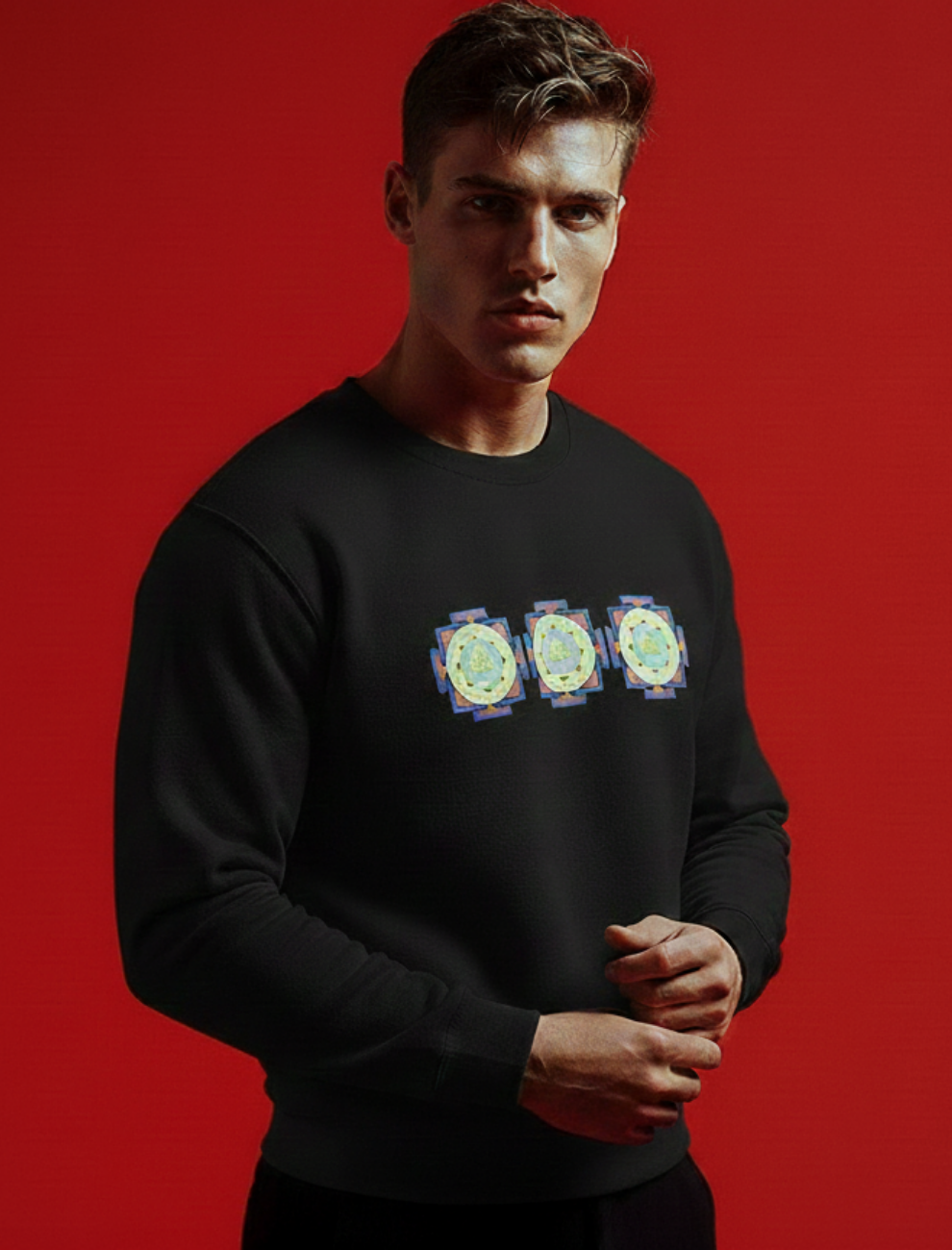 Trinity Yantra Terry Sweatshirt – Balance & Inner Power