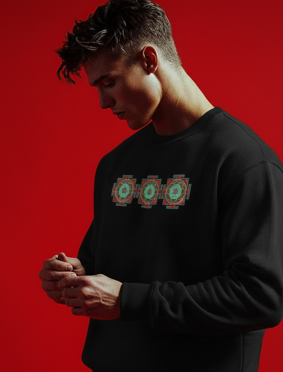 Trinity Yantra Terry Sweatshirt – Balance & Inner Power