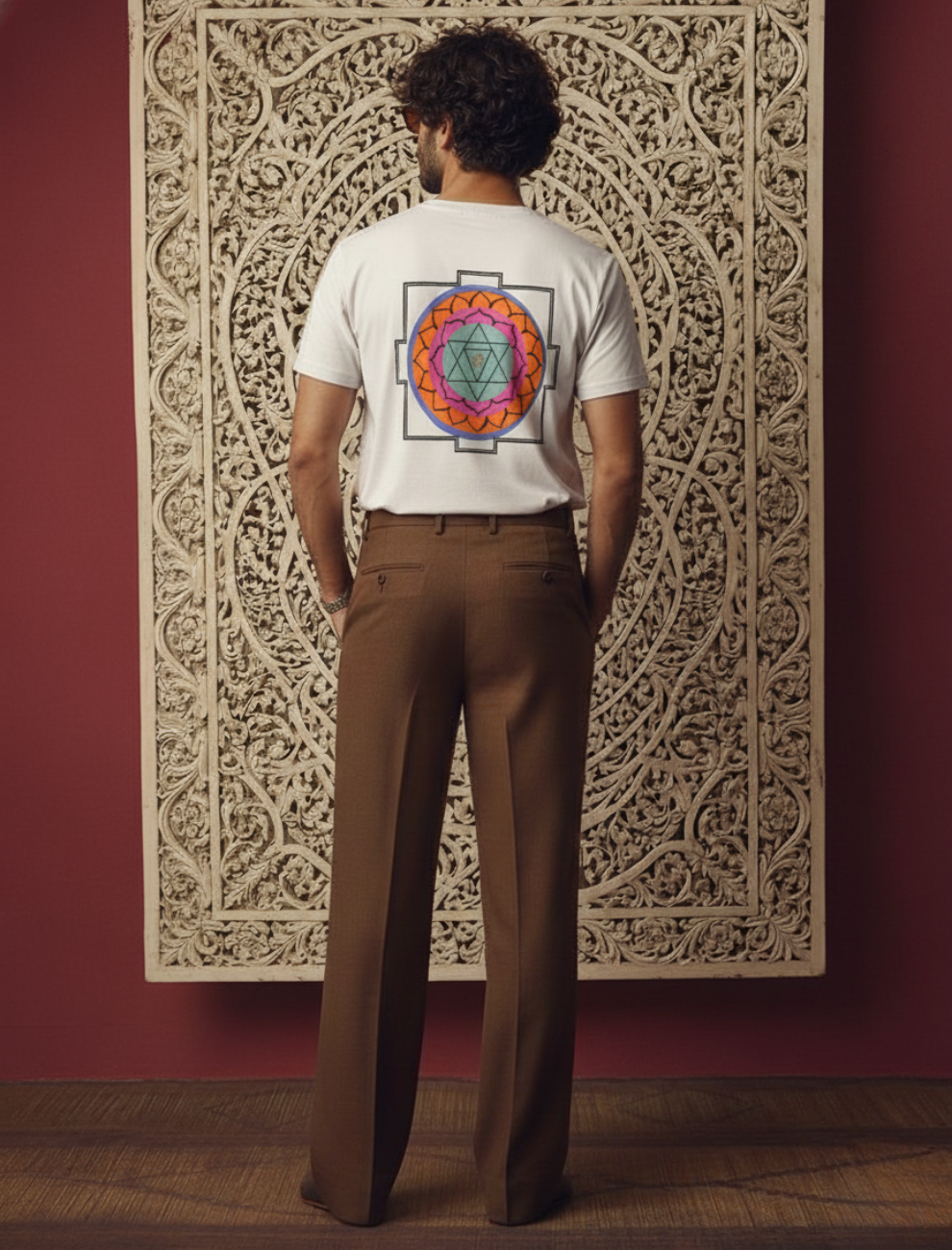 Bhuwaneshwari Yantra Men’s T-Shirt – Divine Expansion & Shakti Energy | Upadesham