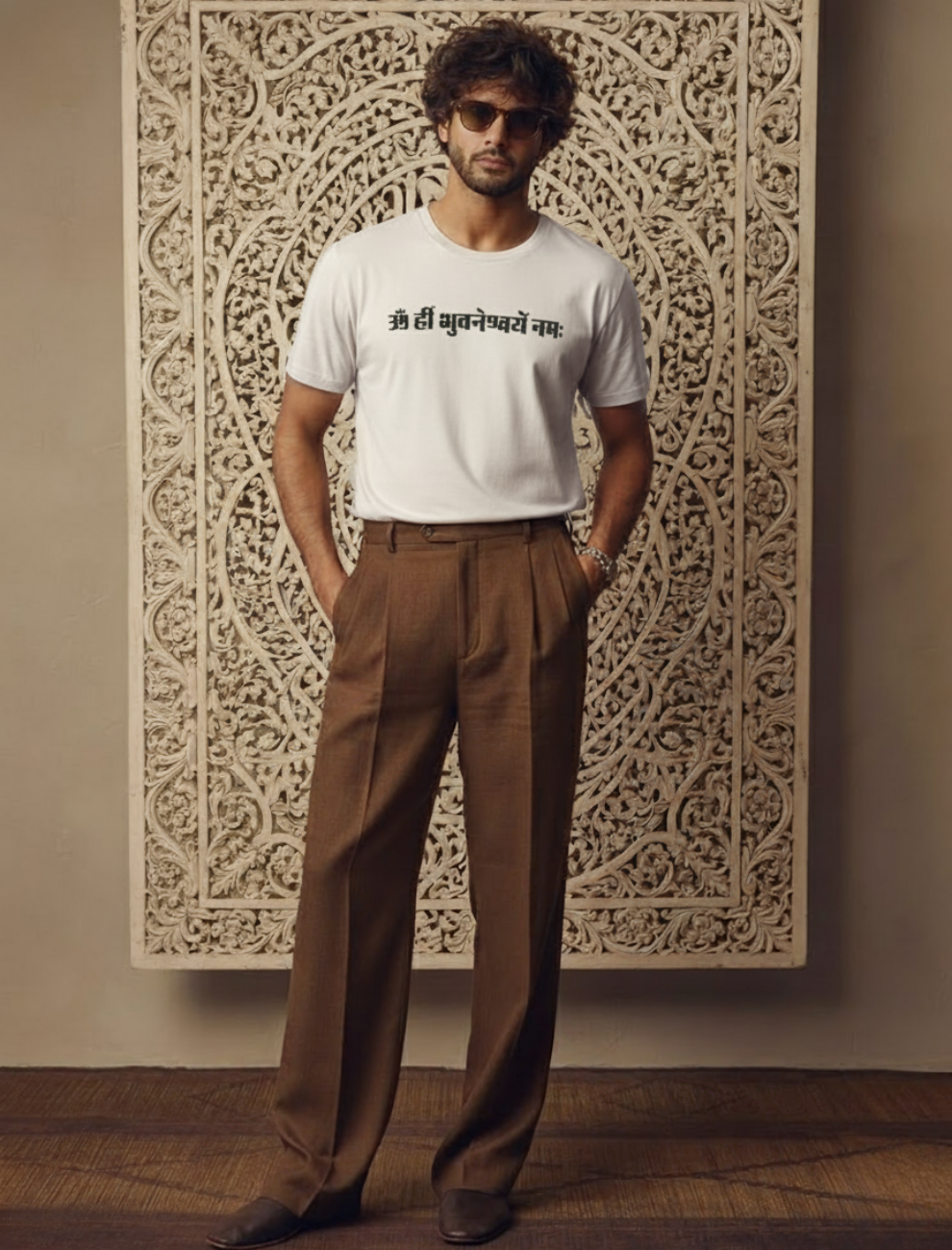 Bhuwaneshwari Yantra Men’s T-Shirt – Divine Expansion & Shakti Energy | Upadesham