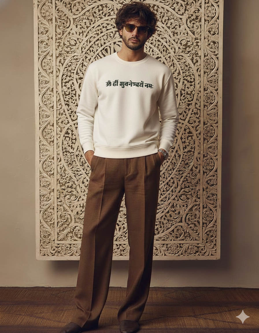 Sacred Yantra Terry Sweatshirt  Inner Alignment Upadesham