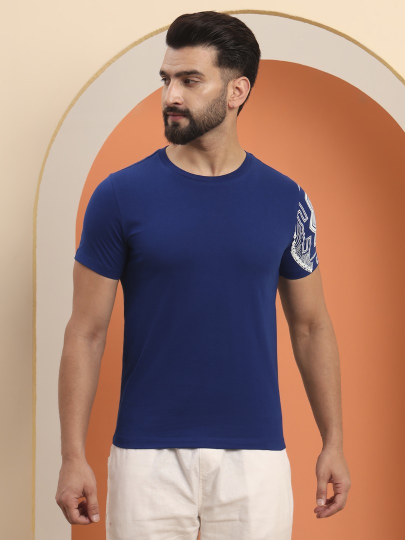 Laxhmi Yantra sleeve printed T-shirt