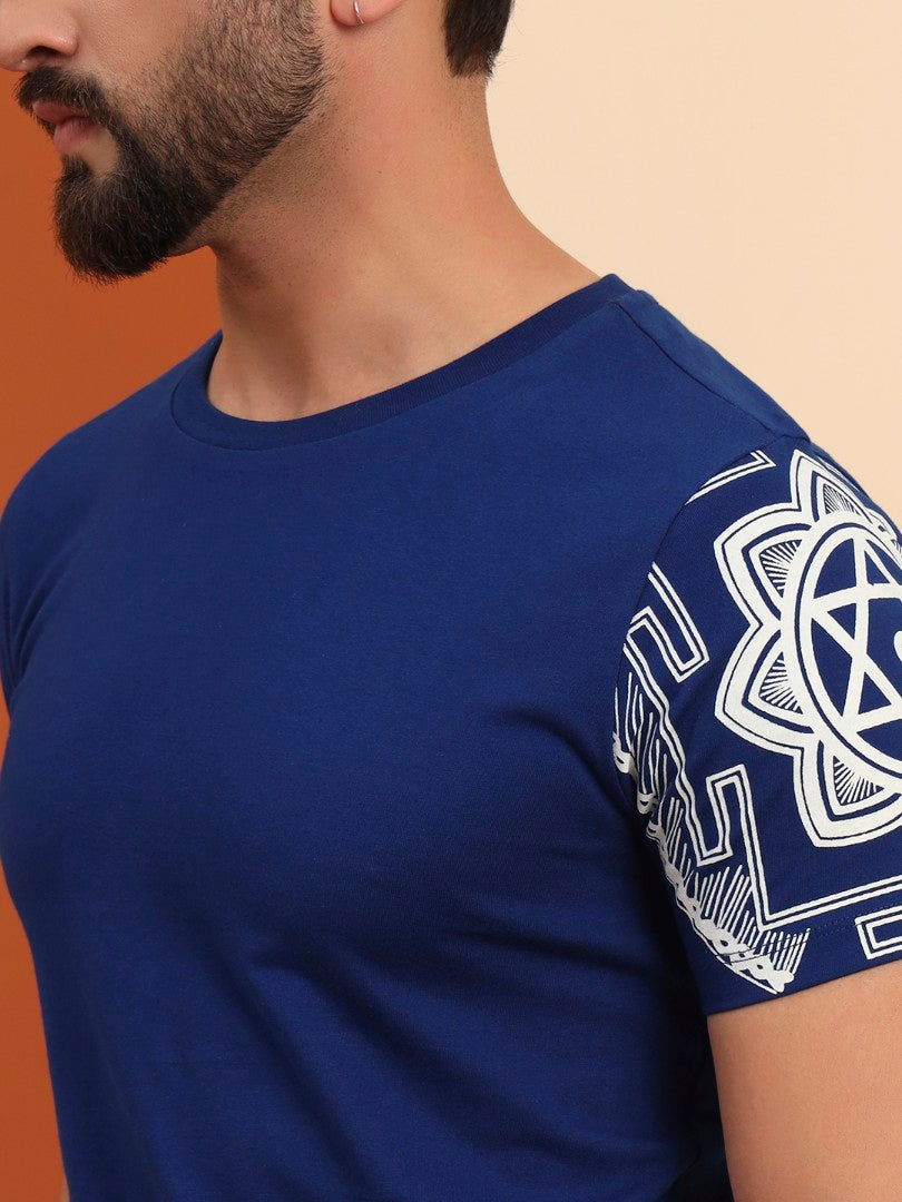 Laxhmi Yantra sleeve printed T-shirt