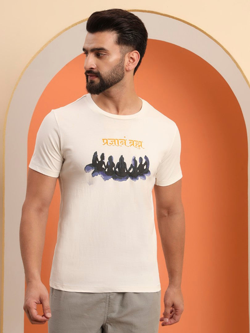 Pragyanam Brahma Spiritual Graphic T-Shirt