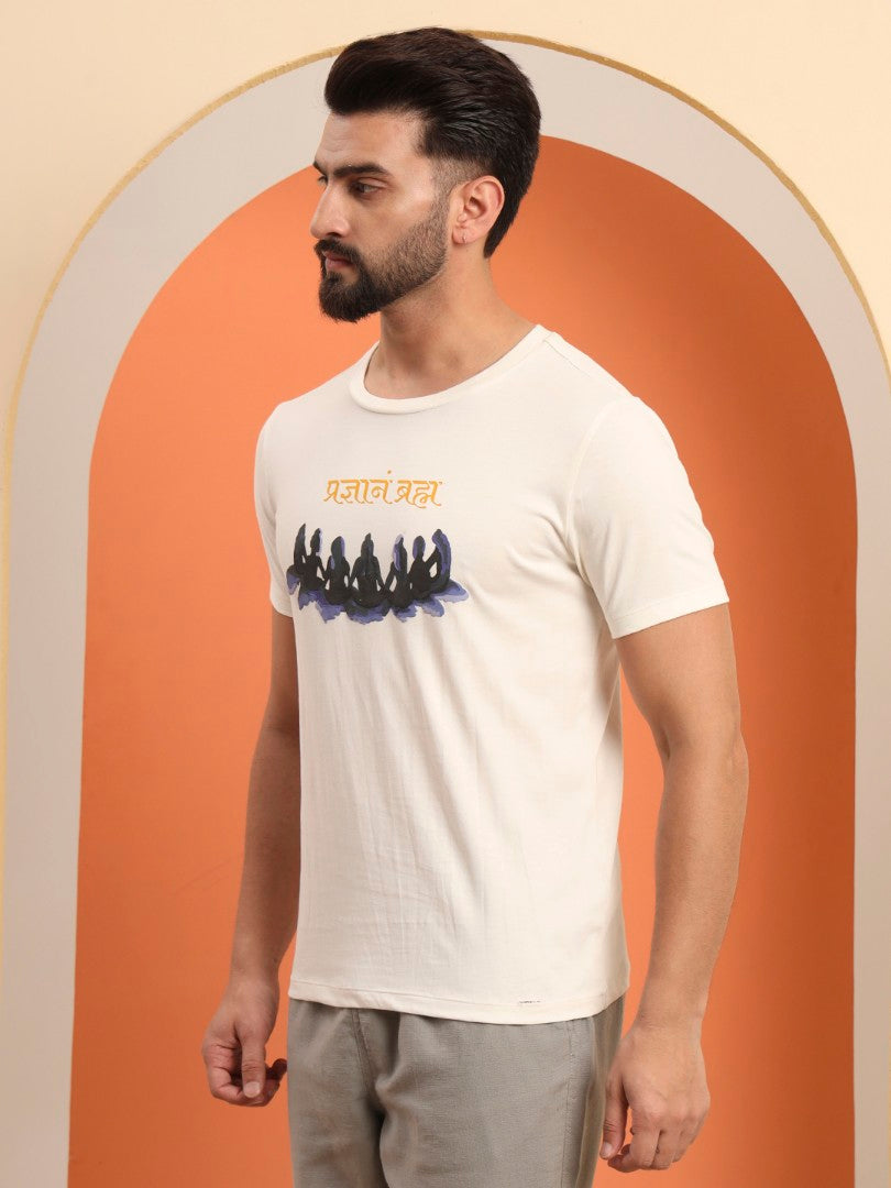 Pragyanam Brahma Spiritual Graphic T-Shirt