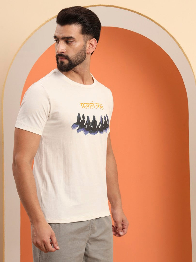 Pragyanam Brahma Spiritual Graphic T-Shirt