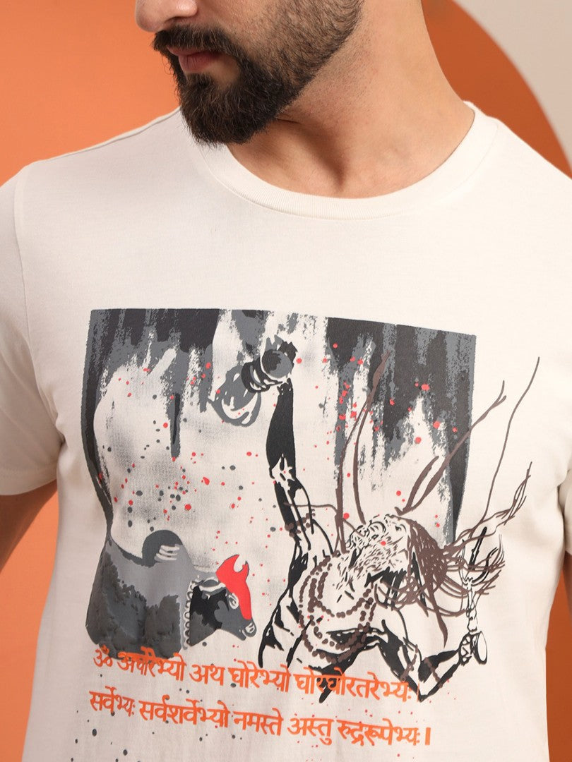 Regular Round Neck Aghori t shirt