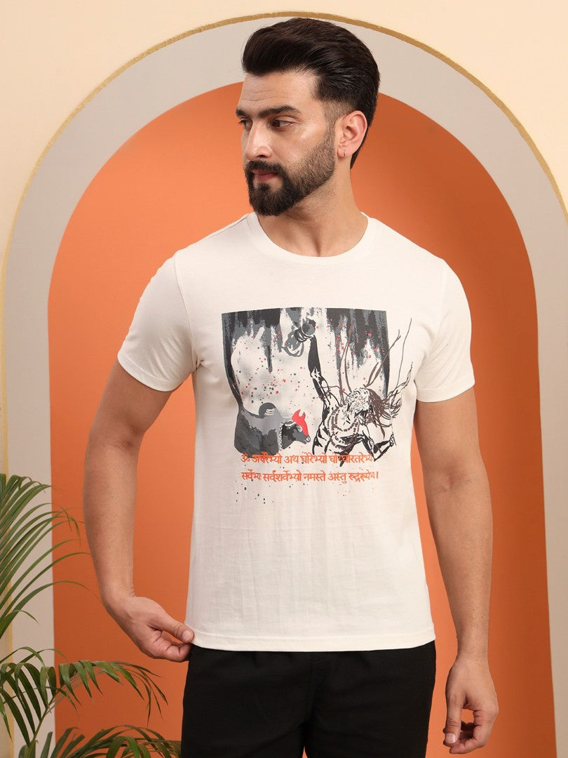 Regular Round Neck Aghori t shirt