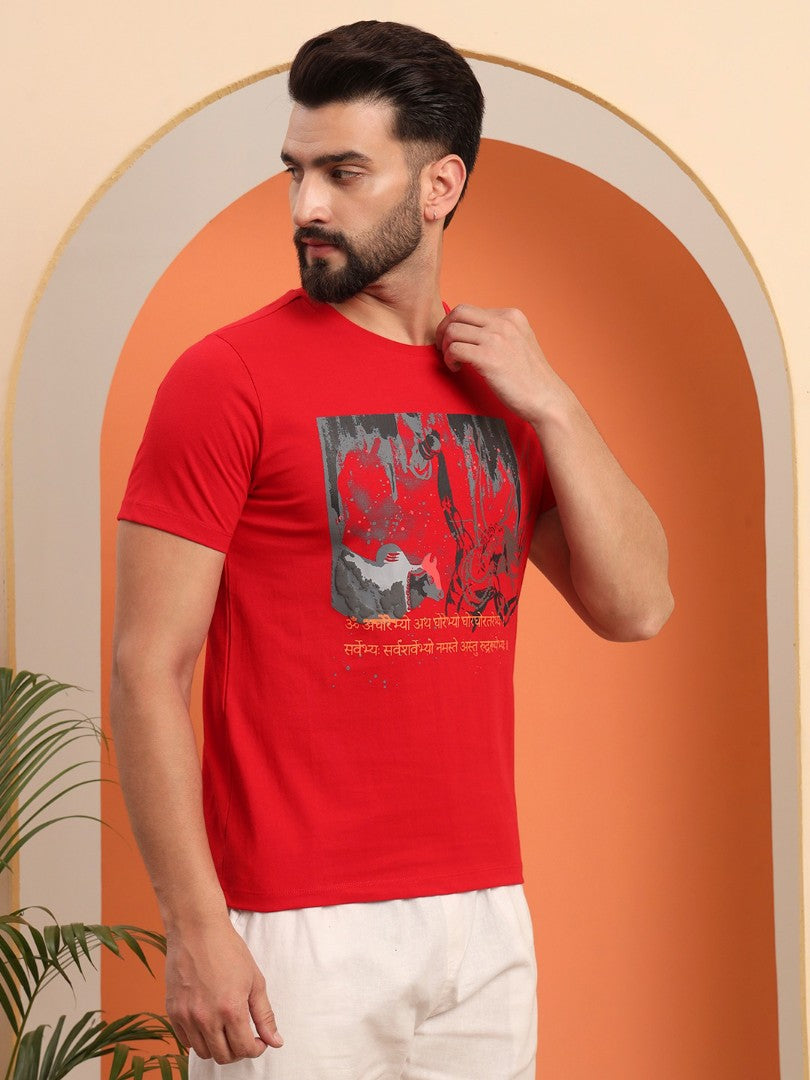 Regular Round Neck Aghori t shirt