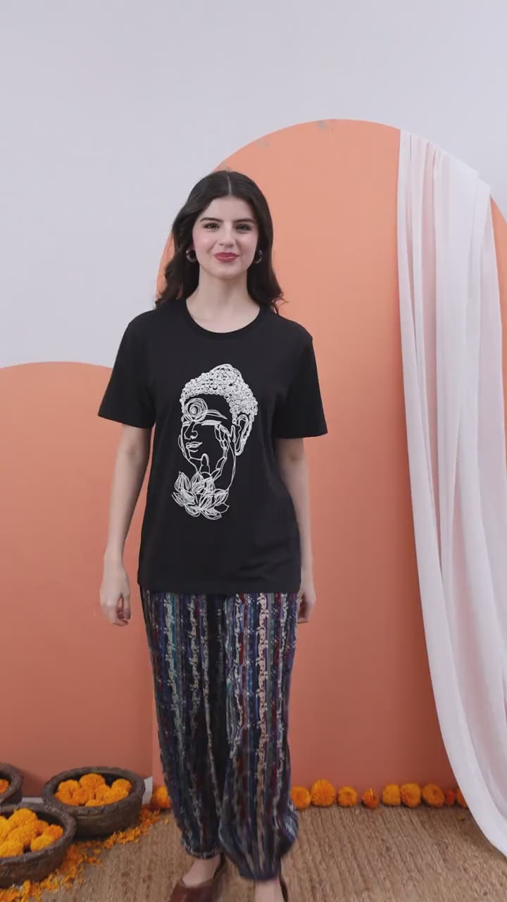 Budha Scribble Women T-shirt – Sruble Art of Buddha