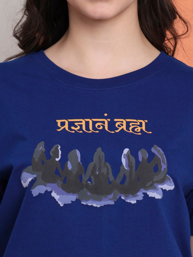 Pragyanam Brahma Spiritual Graphic Women T-Shirt
