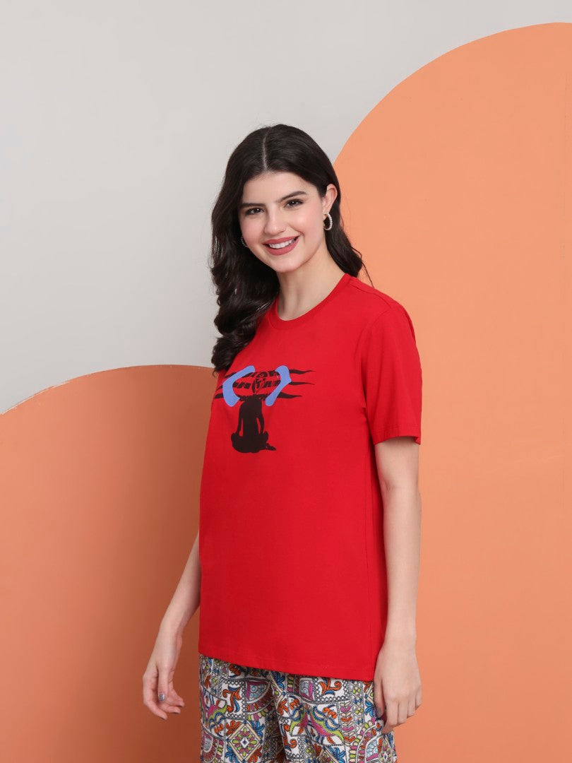 Ajna Chakra women Round Neck T-shirt
