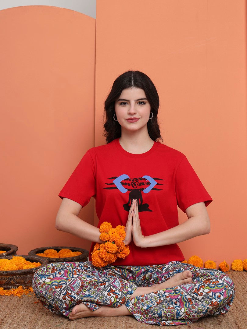 Ajna Chakra women Round Neck T-shirt