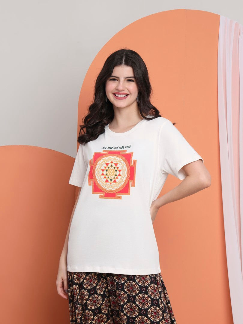 Shree Yantra Sacred Geometry Women T-Shirt