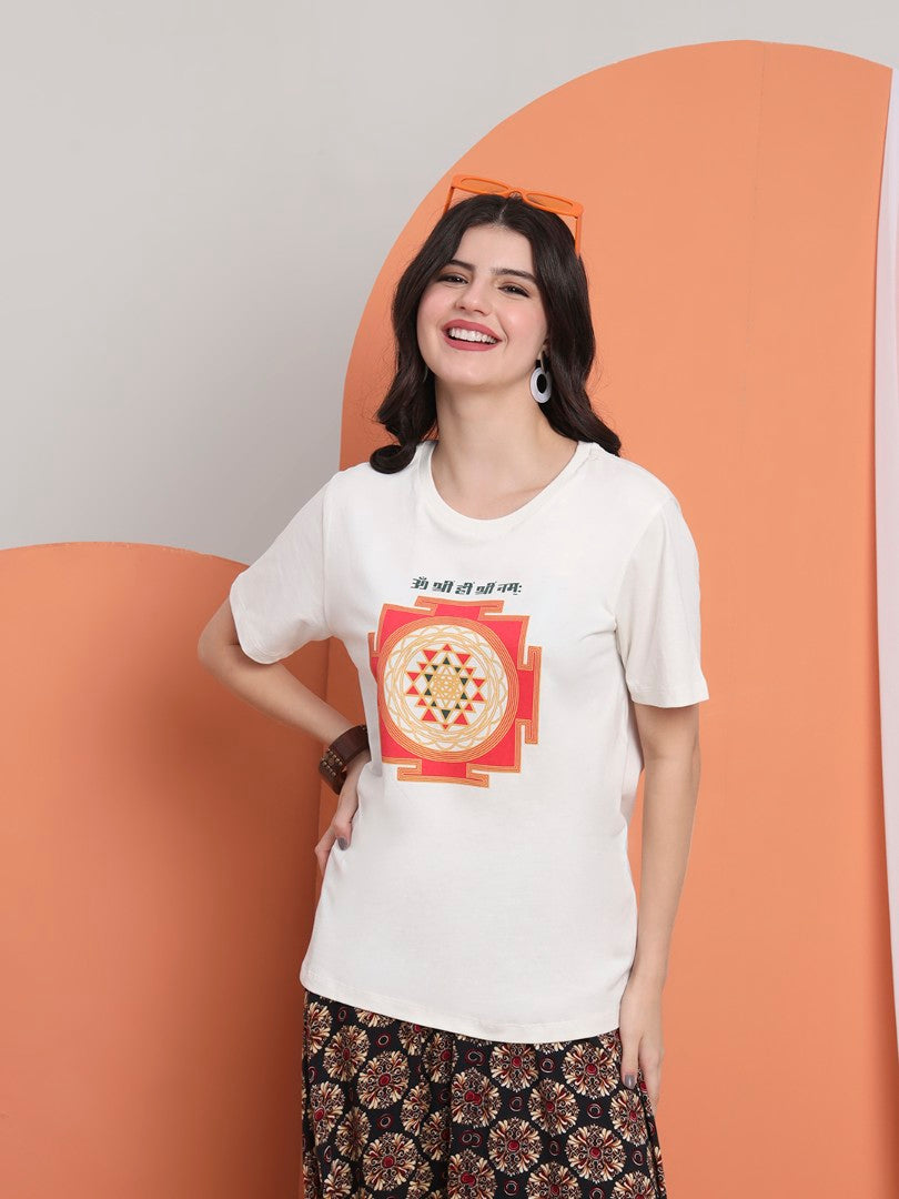 Shree Yantra Sacred Geometry Women T-Shirt