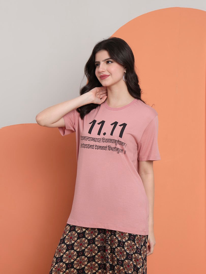 11.11 Bhagavad Gita Shloka women T-shirt – Divine Knowledge