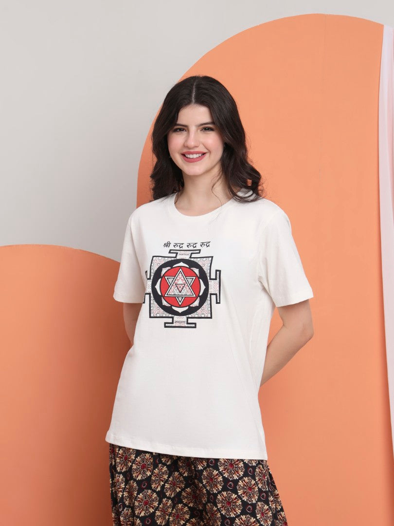 Shiv Yantra Women T-shirt – Symbol of Divine Power