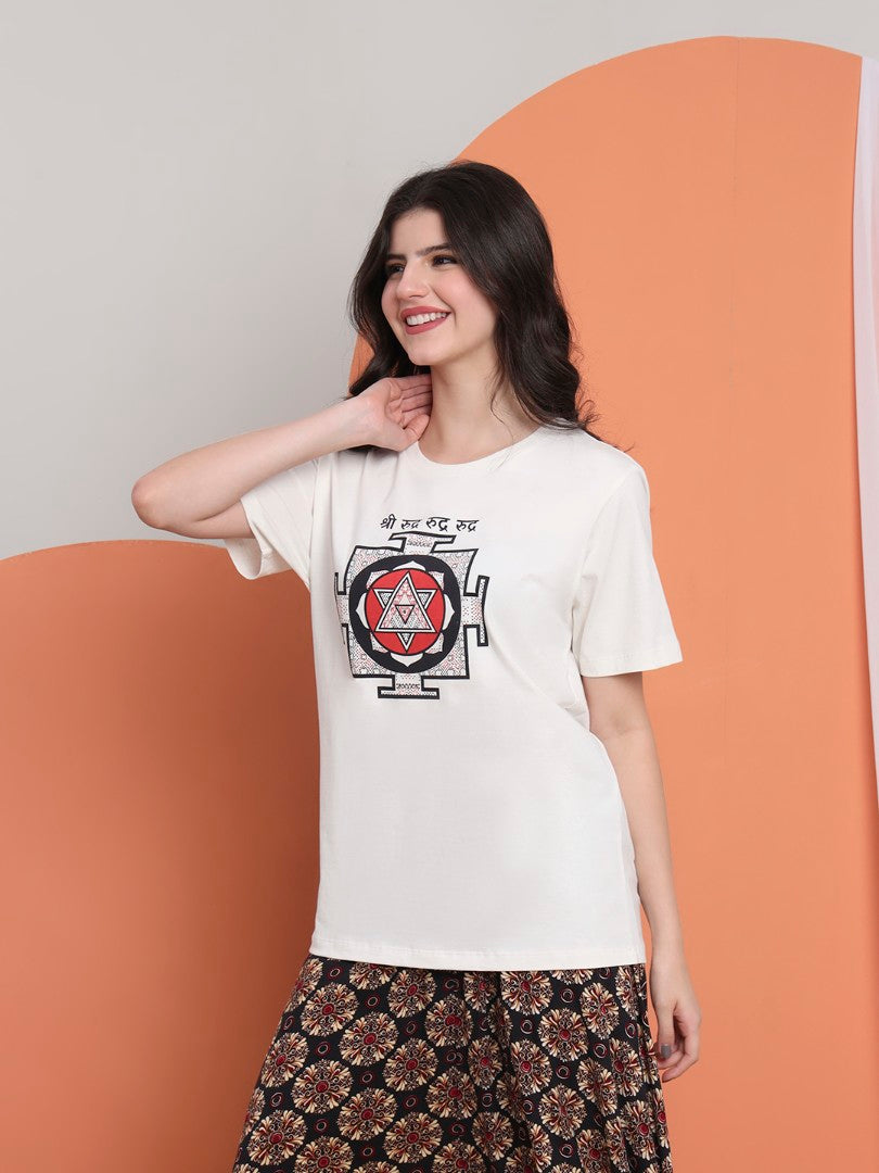 Shiv Yantra Women T-shirt – Symbol of Divine Power