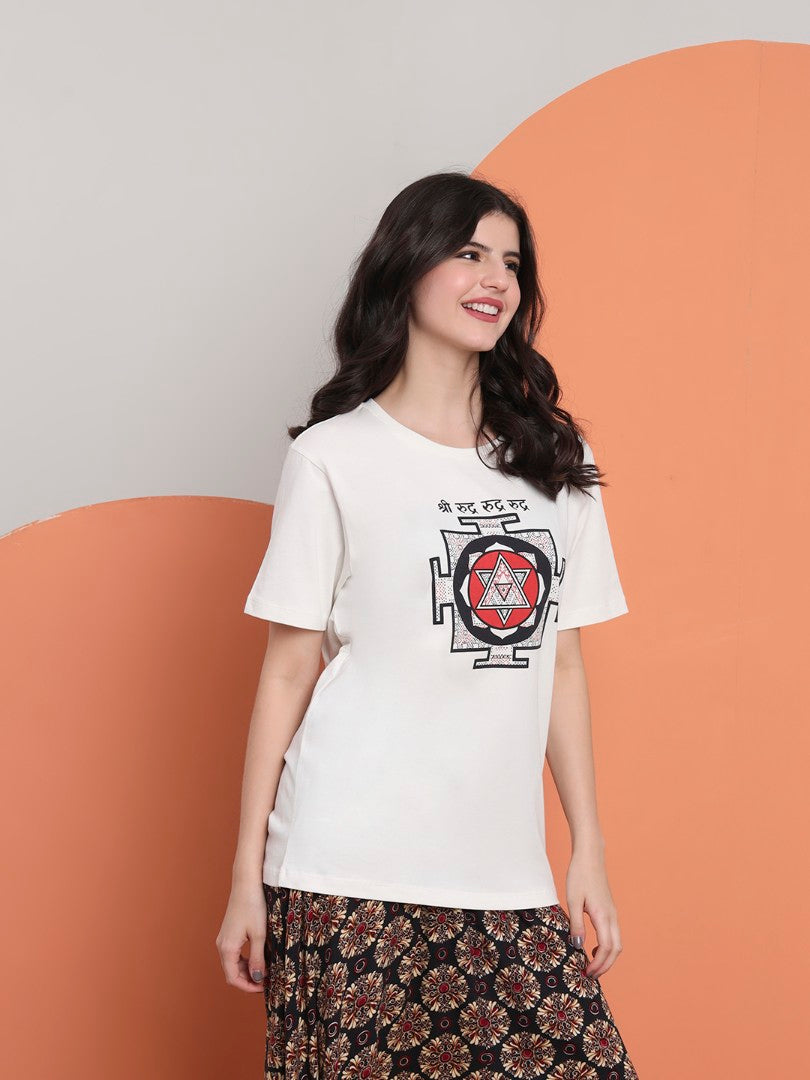Shiv Yantra Women T-shirt – Symbol of Divine Power